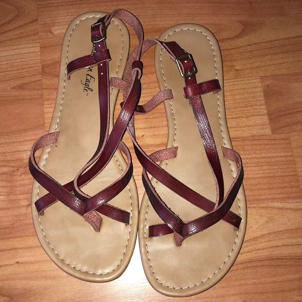 Red Criss cross sandals